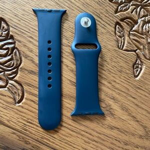 Blue Silicone Apple Watch Band